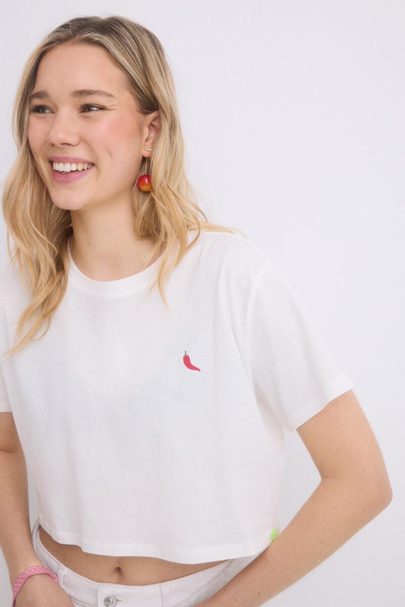 women'secret Camiseta 100% algodón blanco Devoluciones gratuitas