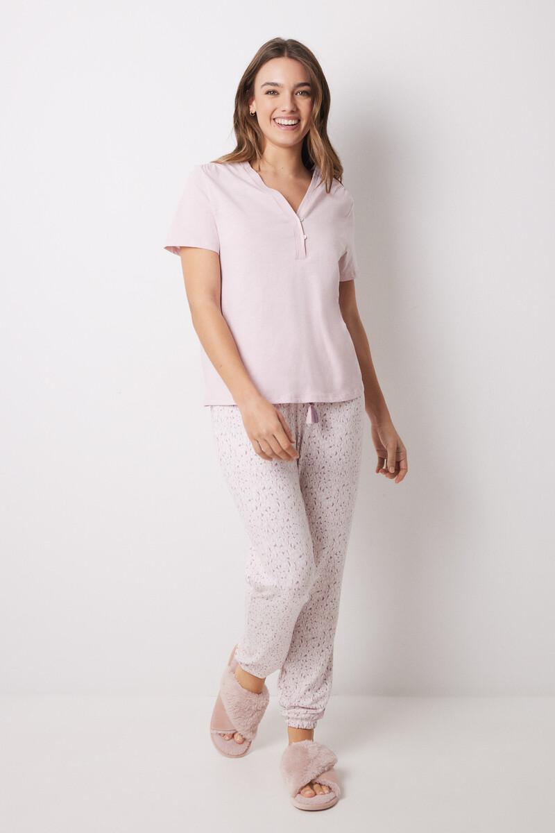 women'secret Camiseta manga corta 100% algodón rosa Outlet online