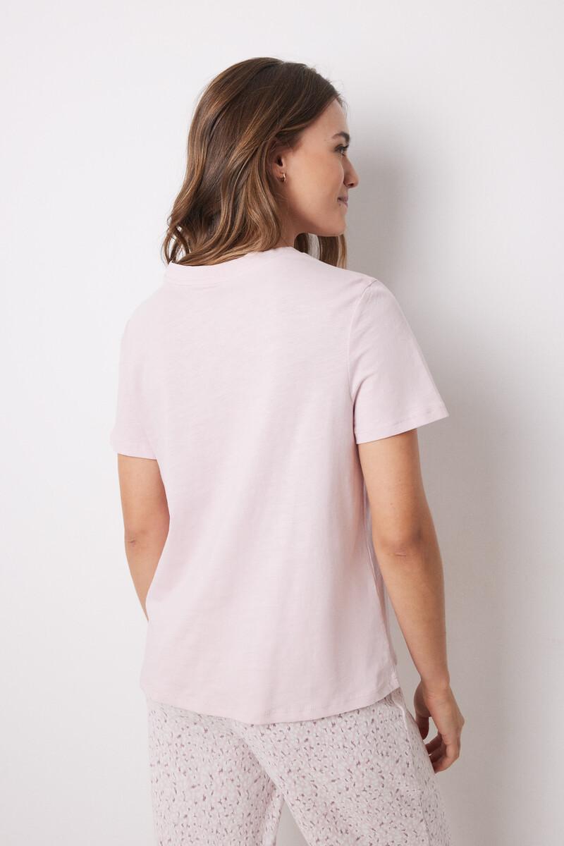 women'secret Camiseta manga corta 100% algodón rosa Outlet online