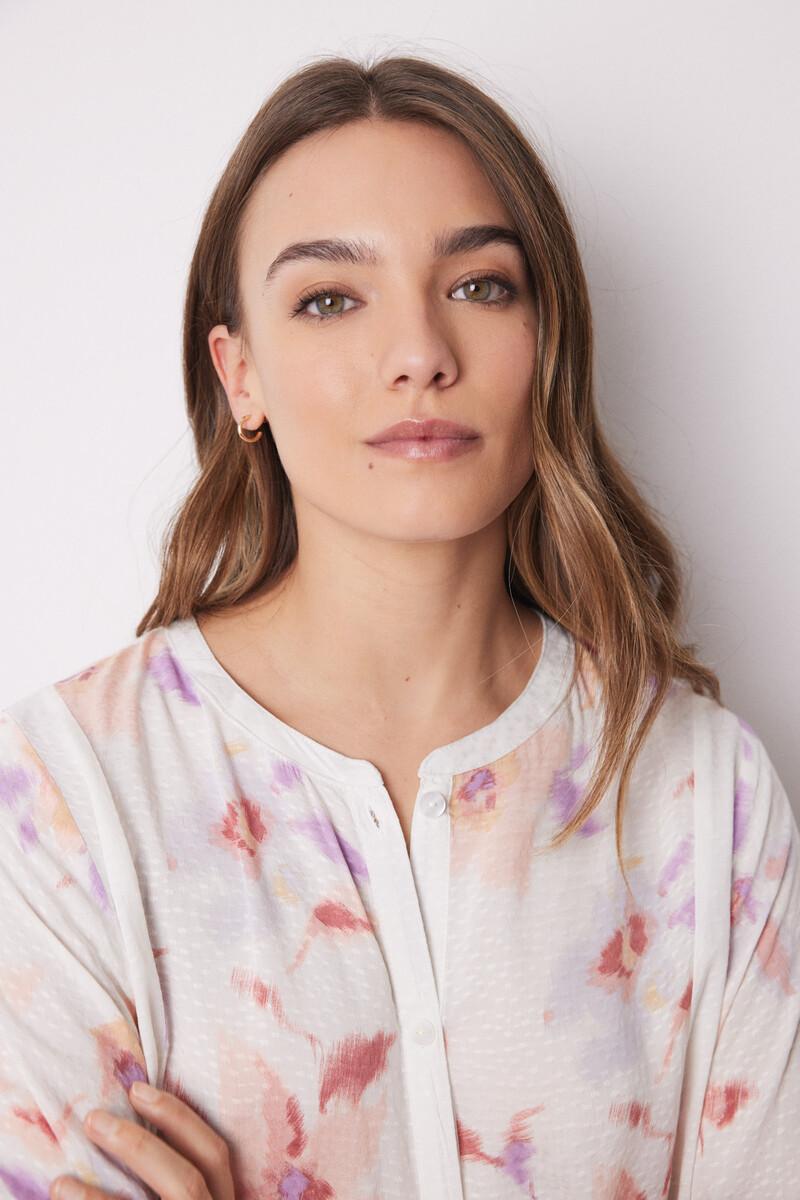 women'secret Pijama camisero largo viscosa flores Rebajas