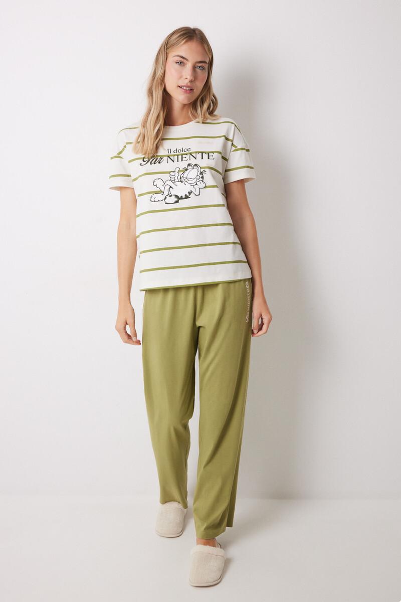 women'secret Pijama largo algodón Garfield manga corta Rebajas de fábrica