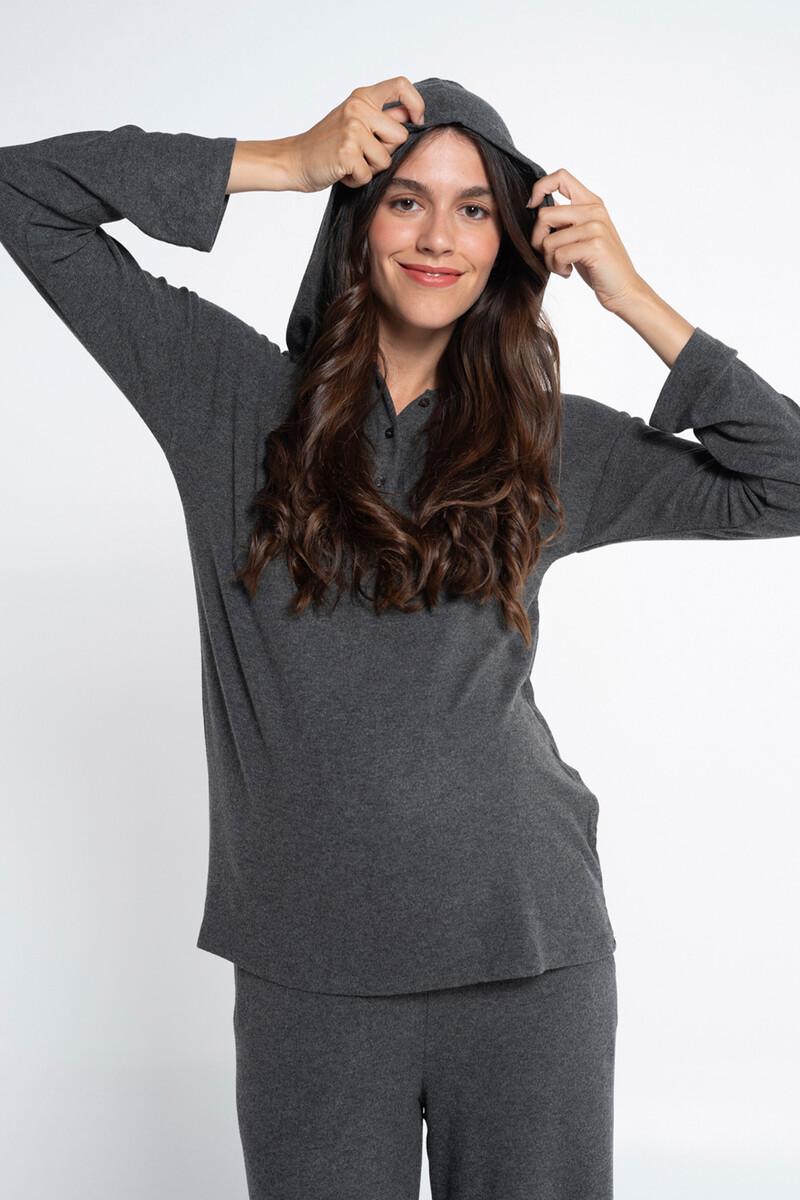 women'secret Pijama largo premamá de canalé con capucha Ventas relámpago