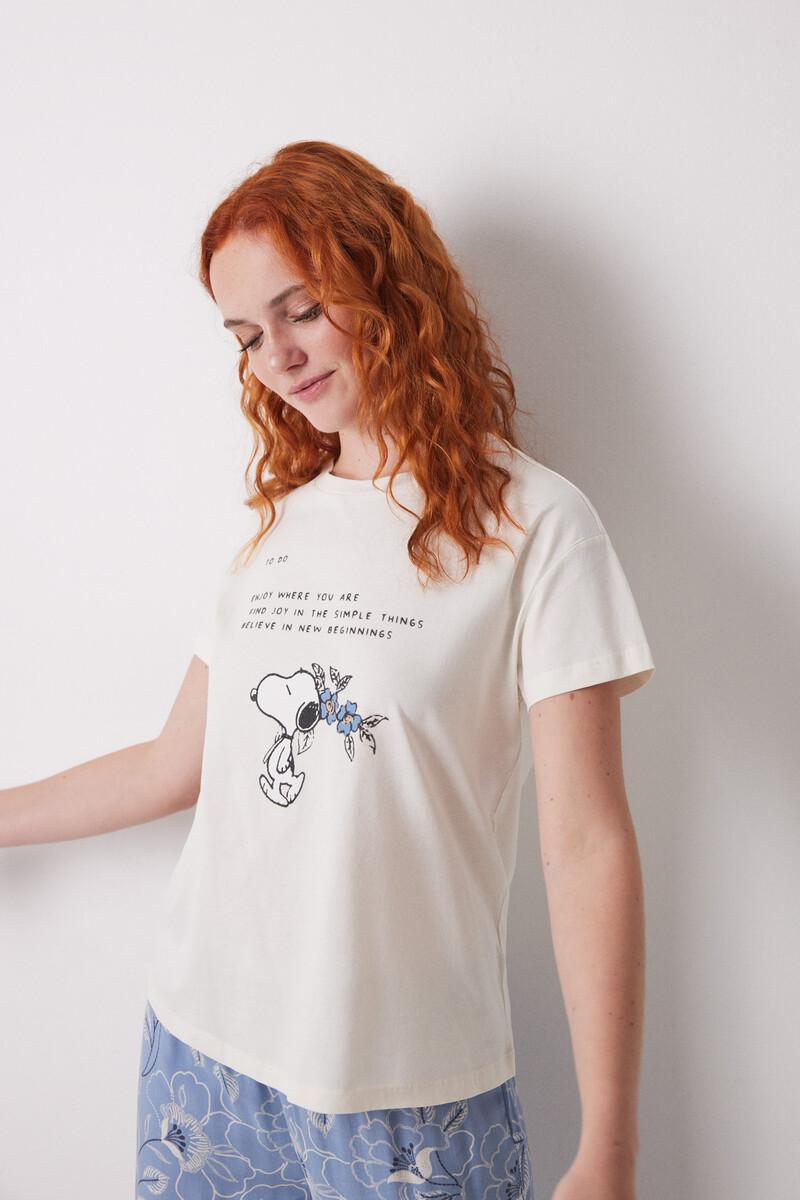 women'secret Camiseta manga corta 100% algodón Snoopy Tienda