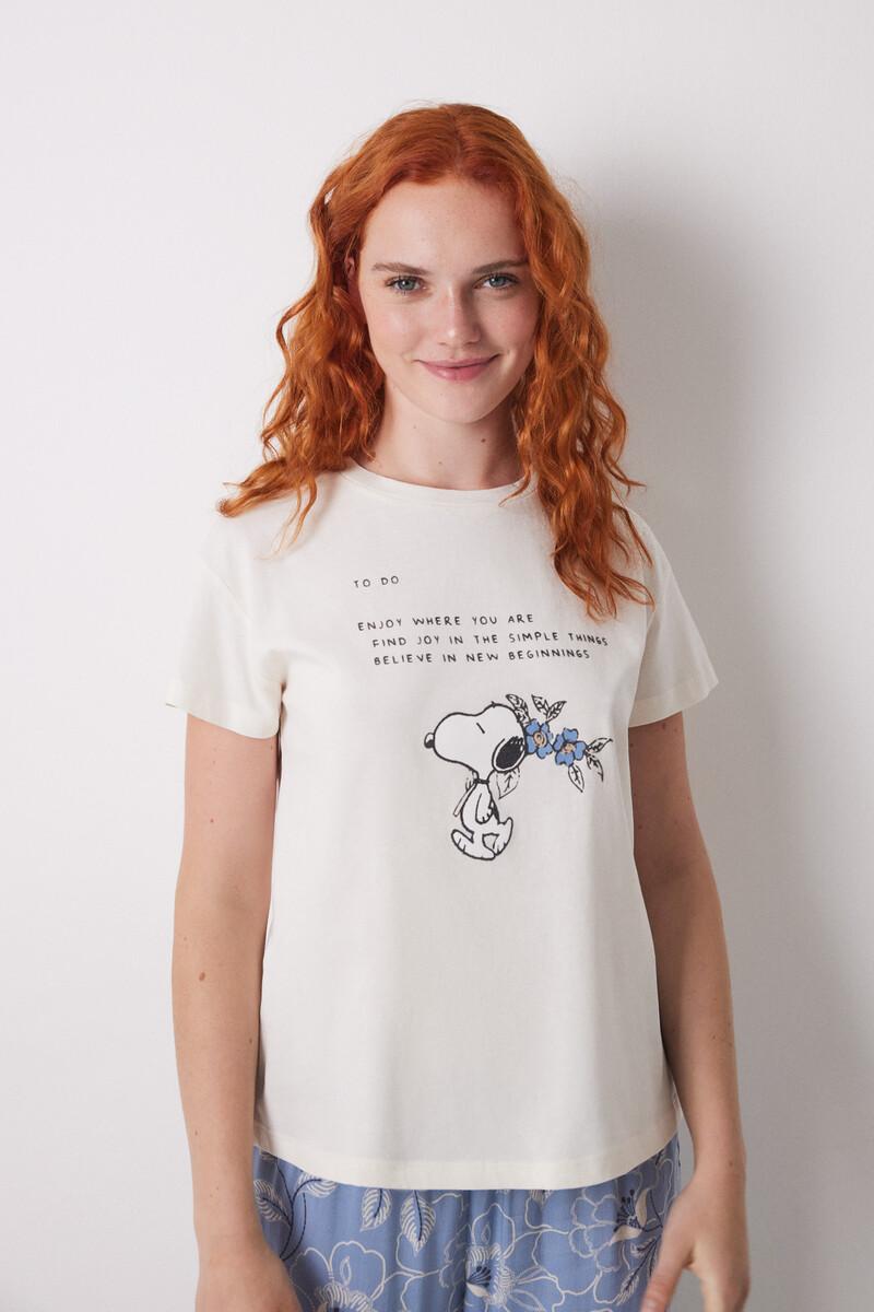 women'secret Camiseta manga corta 100% algodón Snoopy Tienda