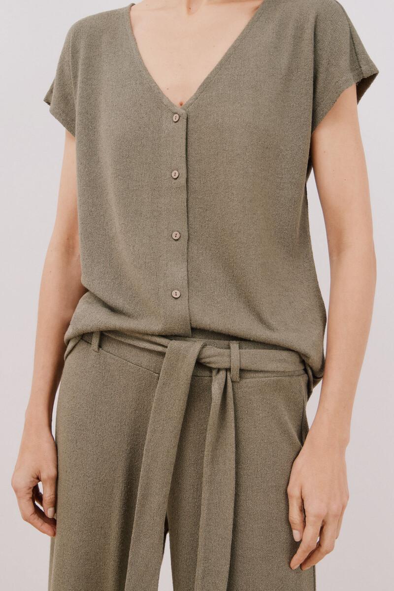 women'secret Camiseta aspecto rústico con botones Grandes descuentos