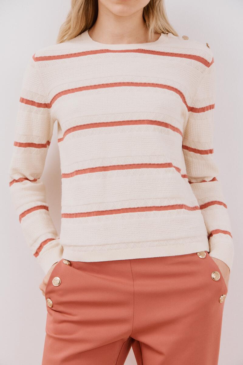 women'secret Jersey bicolor botones Libre de impuestos