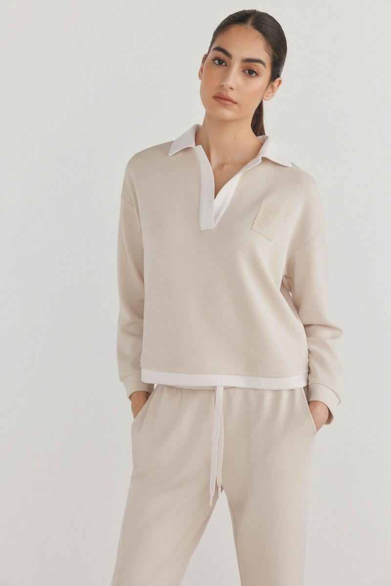 women'secret Sudadera soft touch cuello polo Oferta exclusiva