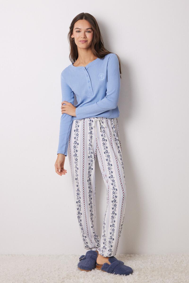 women'secret Pantalón pijama rayas flores 2025