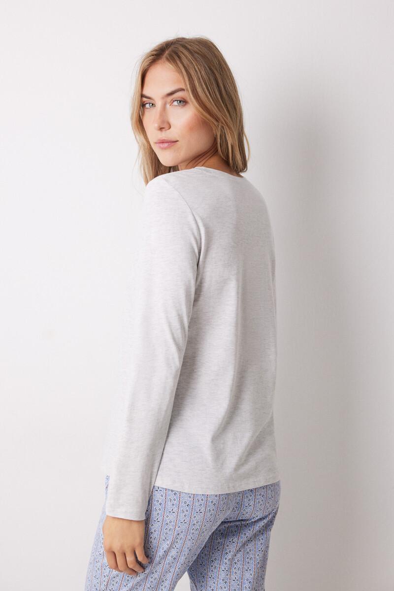 women'secret Camiseta algodón manga larga gris Rebajas baratas