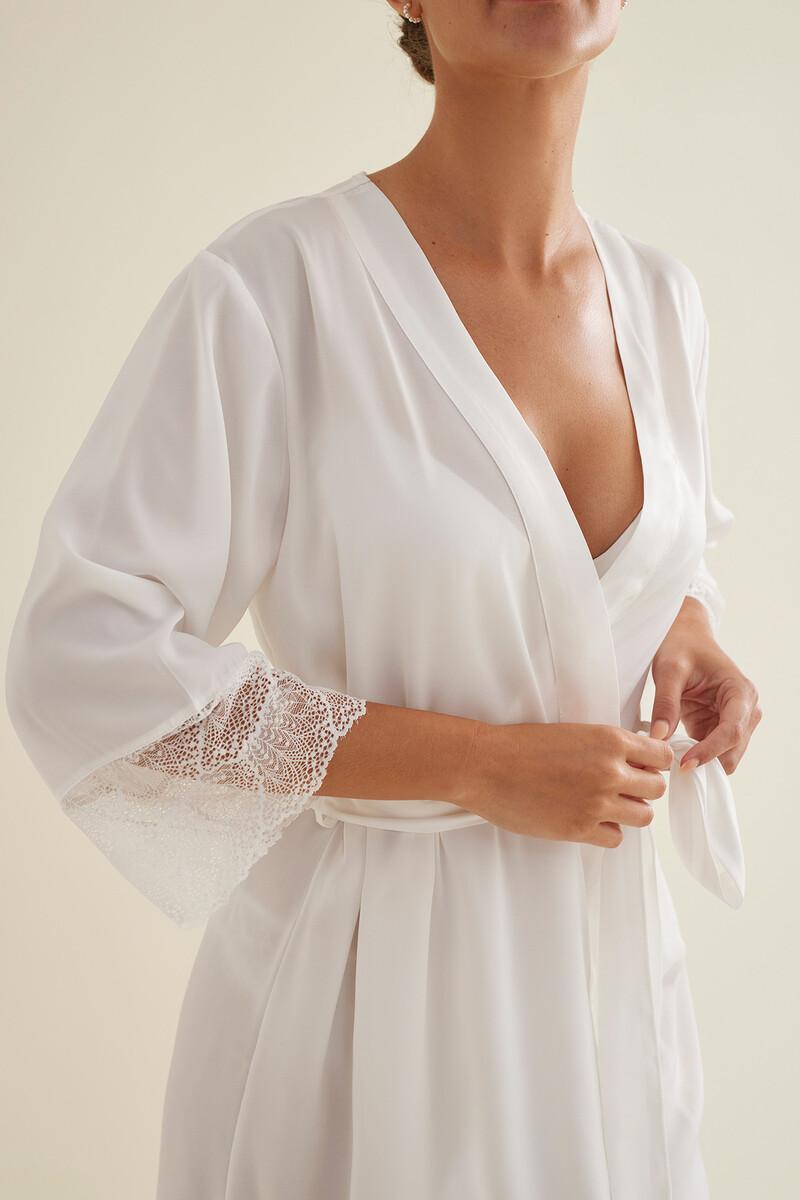 women'secret Bata Lencera Kimono Corta Satén Tienda