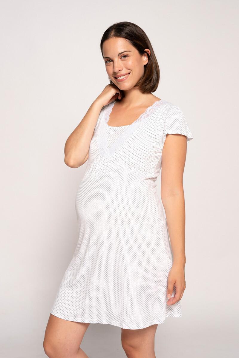 women'secret Camisón de lactancia con manga corta y lunares Rebajas top