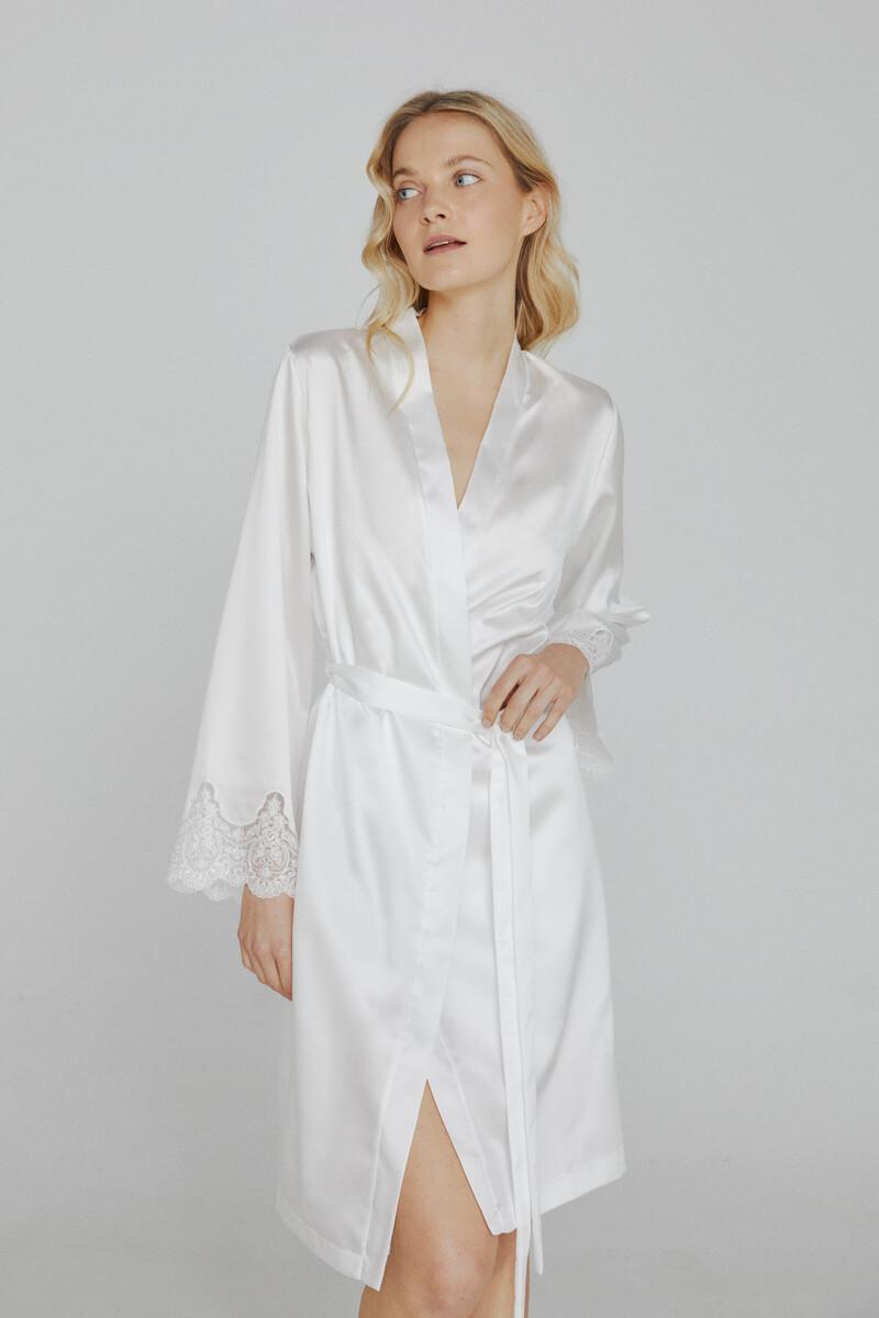 women'secret Bata de mujer Ivette Bridal corta satinada en blanco Solo hoy