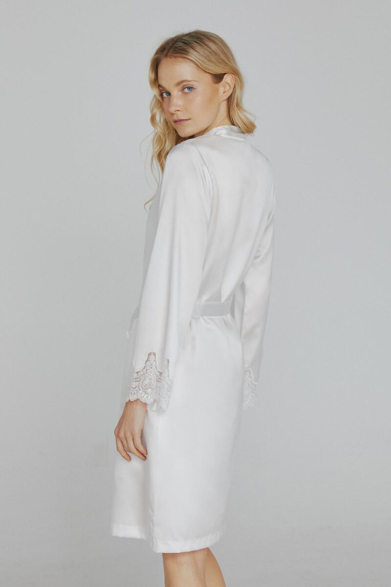 women'secret Bata de mujer Ivette Bridal corta satinada en blanco Solo hoy