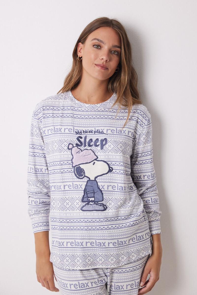 women'secret Pijama largo súper soft Snoopy Ahorra y exporta