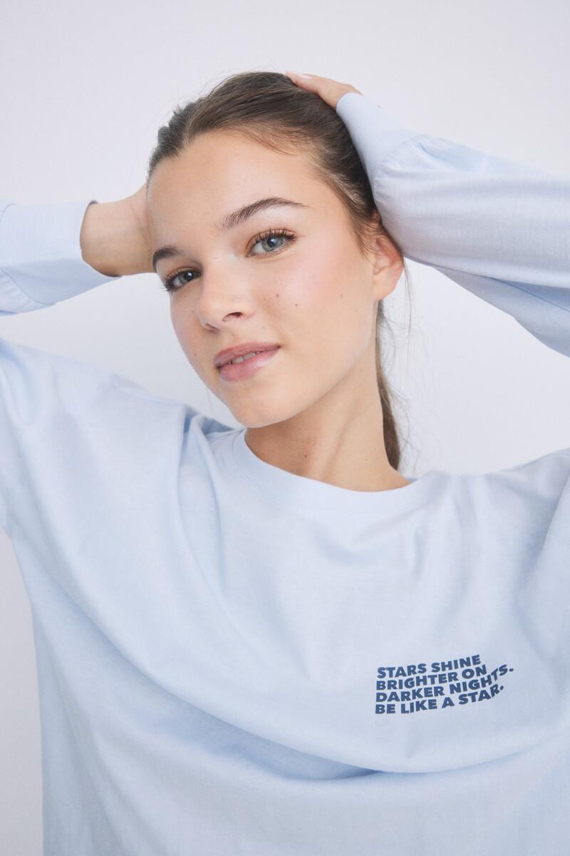 women'secret Pijama largo algodón azul Precios de Black Friday