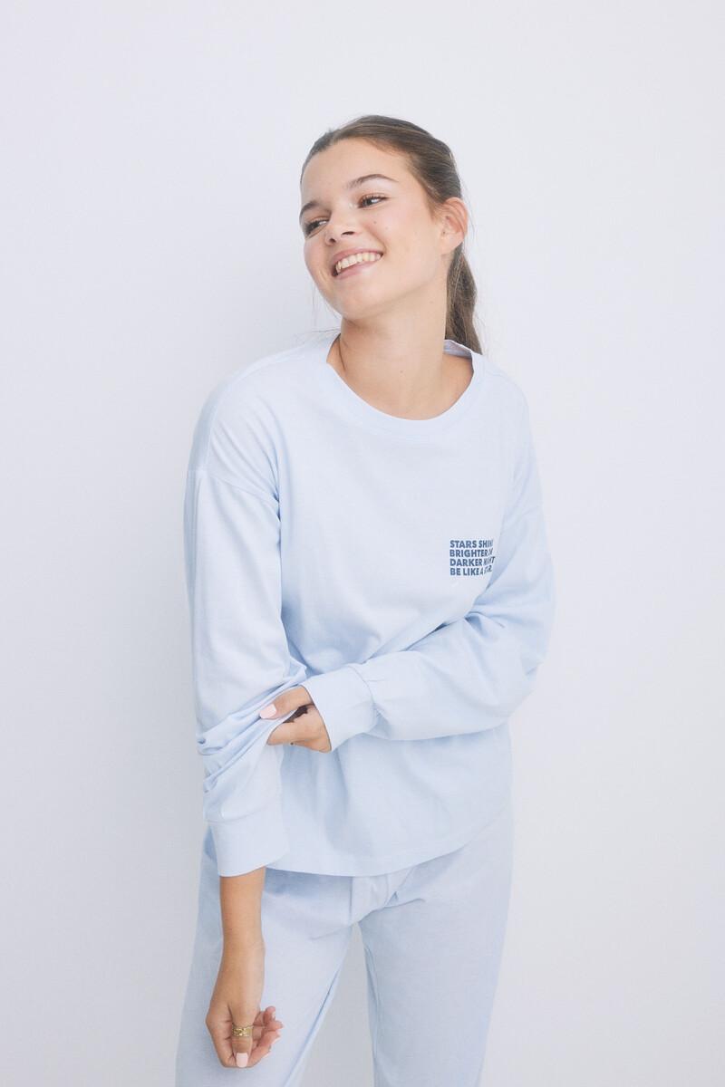 women'secret Pijama largo algodón azul Precios de Black Friday