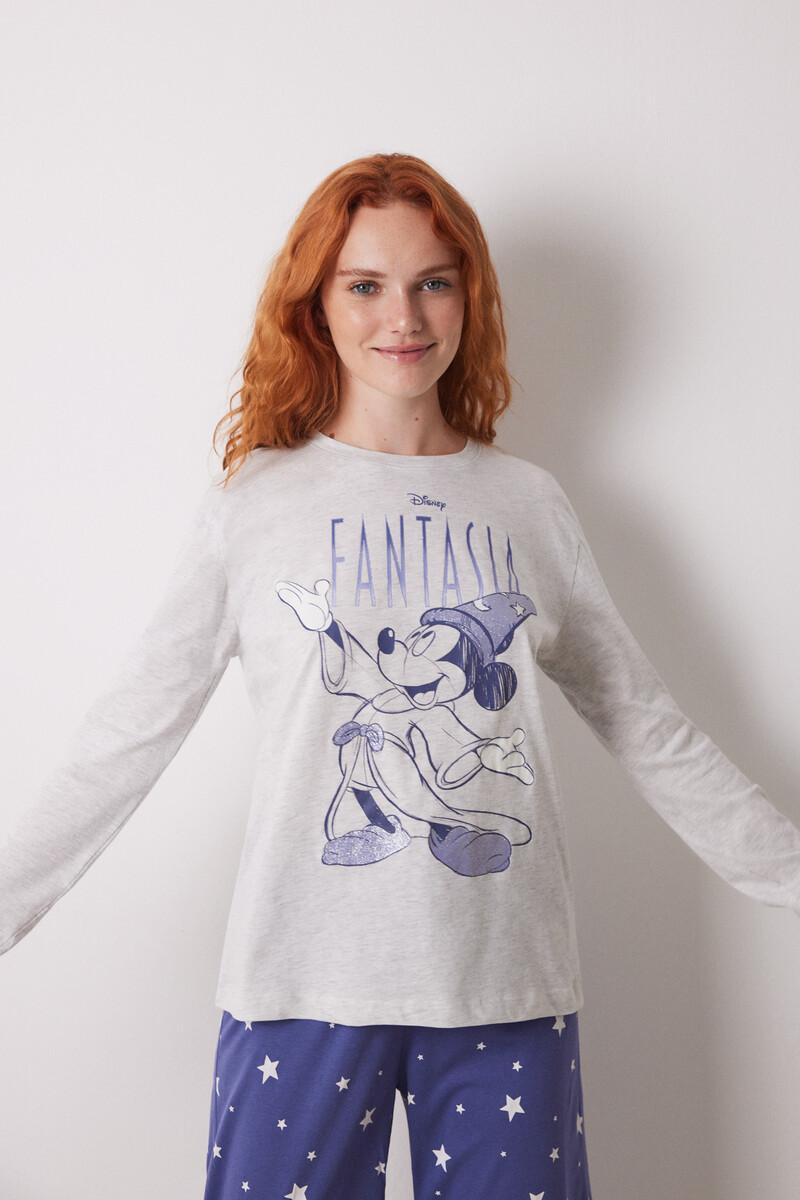 women'secret Pijama largo 100% algodón Mickey Oferta exclusiva