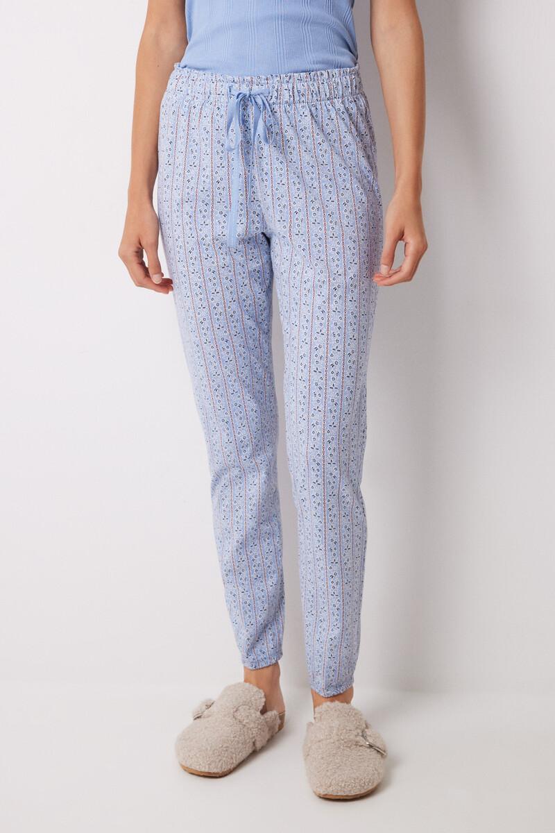 women'secret Pantalón pijama algodón flores rayas skinny Descuento por venta flash