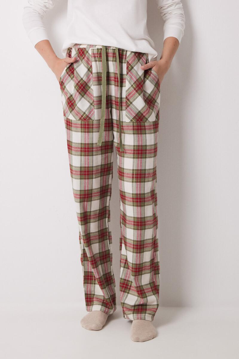 women'secret Pantalón pijama cuadros algodón verde Ofertas de temporada