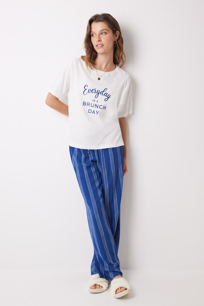 women'secret Camiseta manga corta 100% algodón marfil Devoluciones gratuitas
