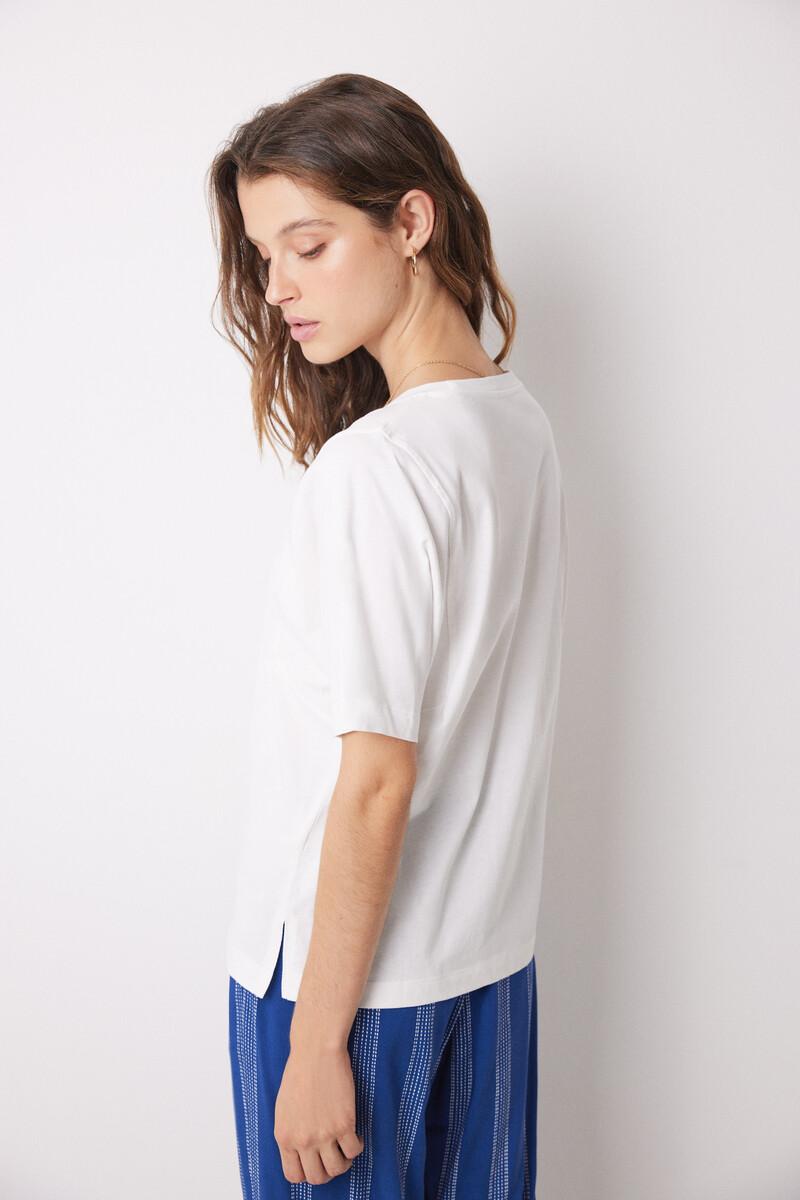 women'secret Camiseta manga corta 100% algodón marfil Devoluciones gratuitas