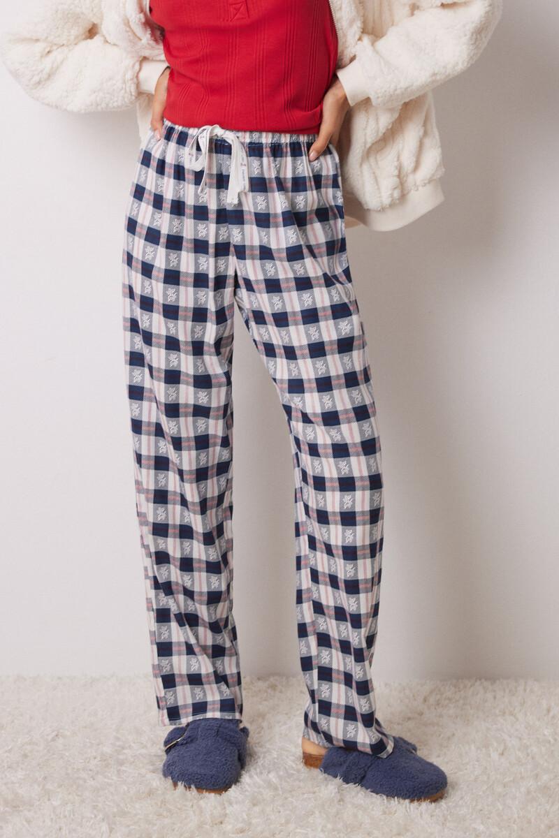 women'secret Pantalón pijama cuadros azul 2025