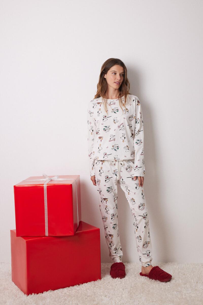 women'secret Pijama largo 100% algodón Snoopy Ventas relámpago
