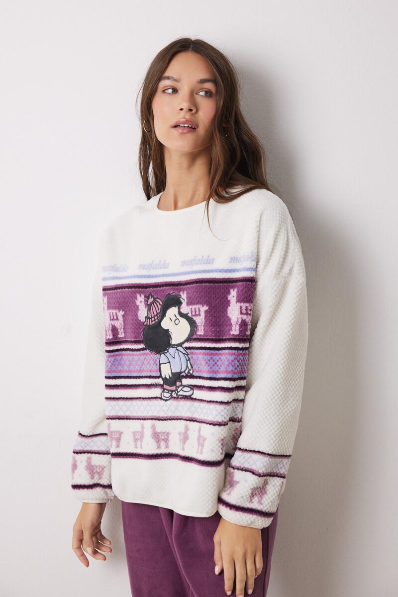 women'secret Pijama largo terciopelo relieve Mafalda Solo hoy
