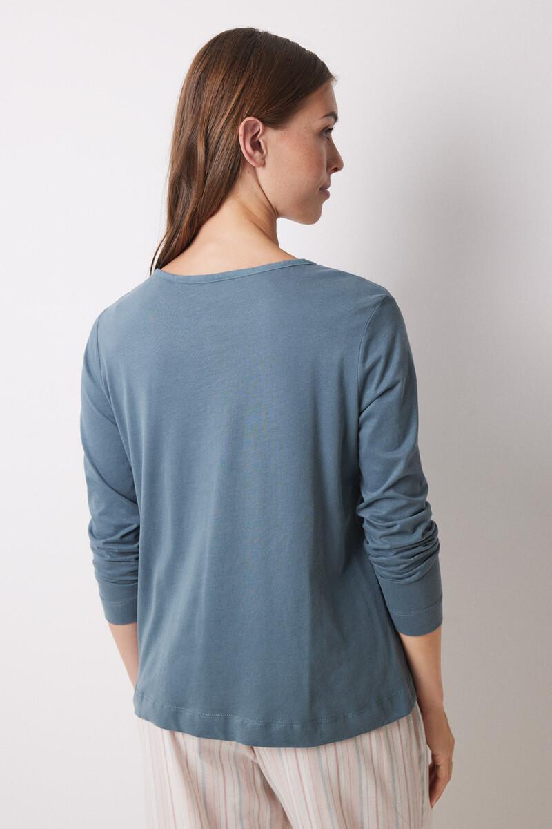 women'secret Camiseta manga larga 100% algodón verde Grandes descuentos
