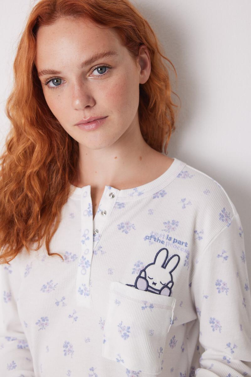 women'secret Camisón corto waffle blanco Miffy En oferta