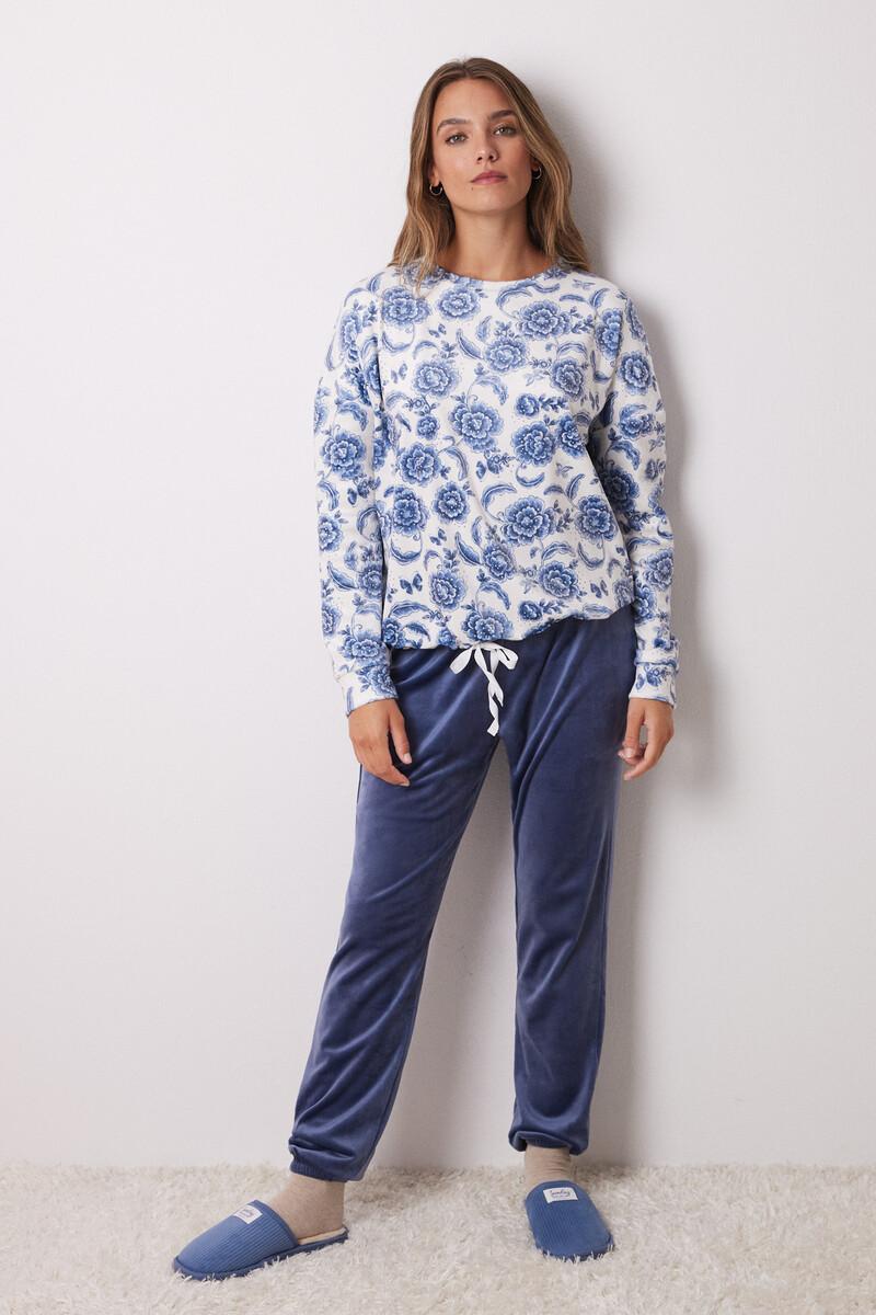 women'secret Pijama largo terciopelo elástico suave Libre de impuestos