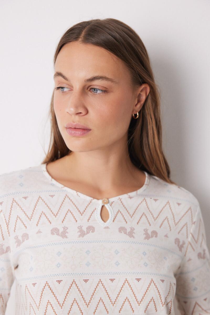 women'secret Camisón corto 100% algodón cenfas navideñas Última moda