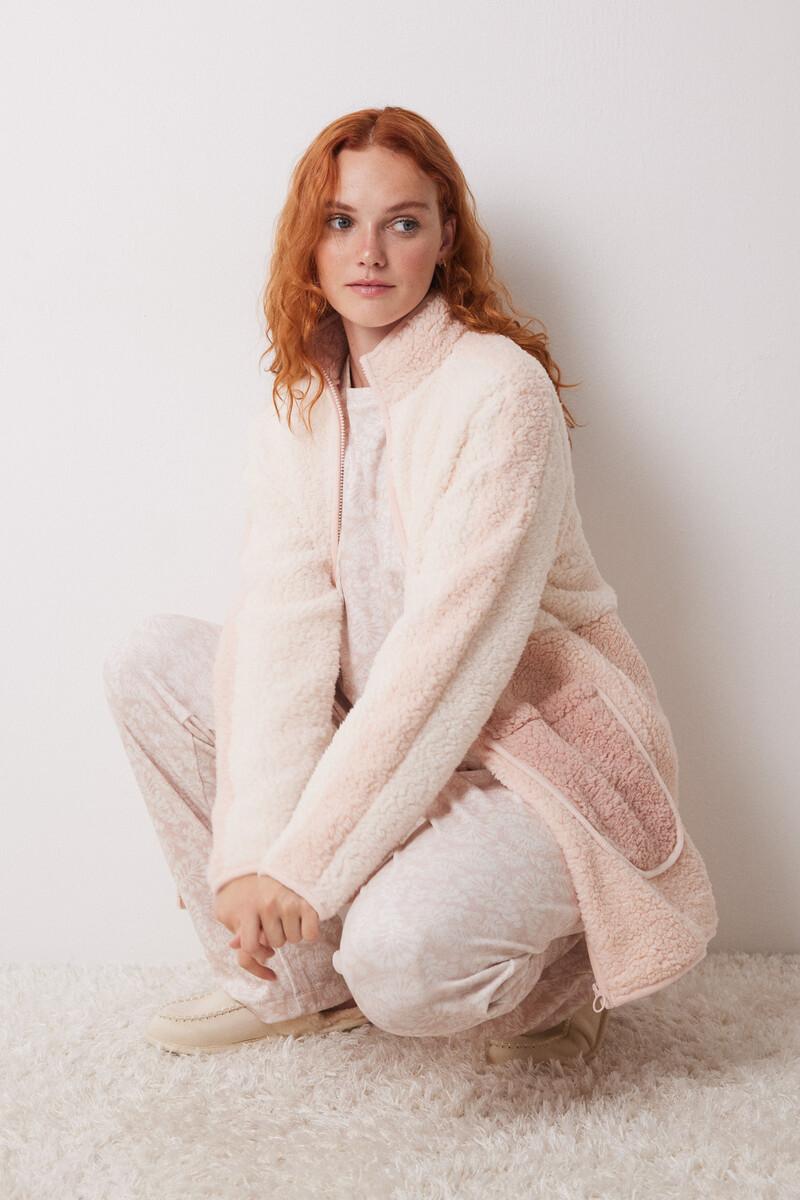 women'secret Pijama largo terciopelo rosa Descuento por venta flash