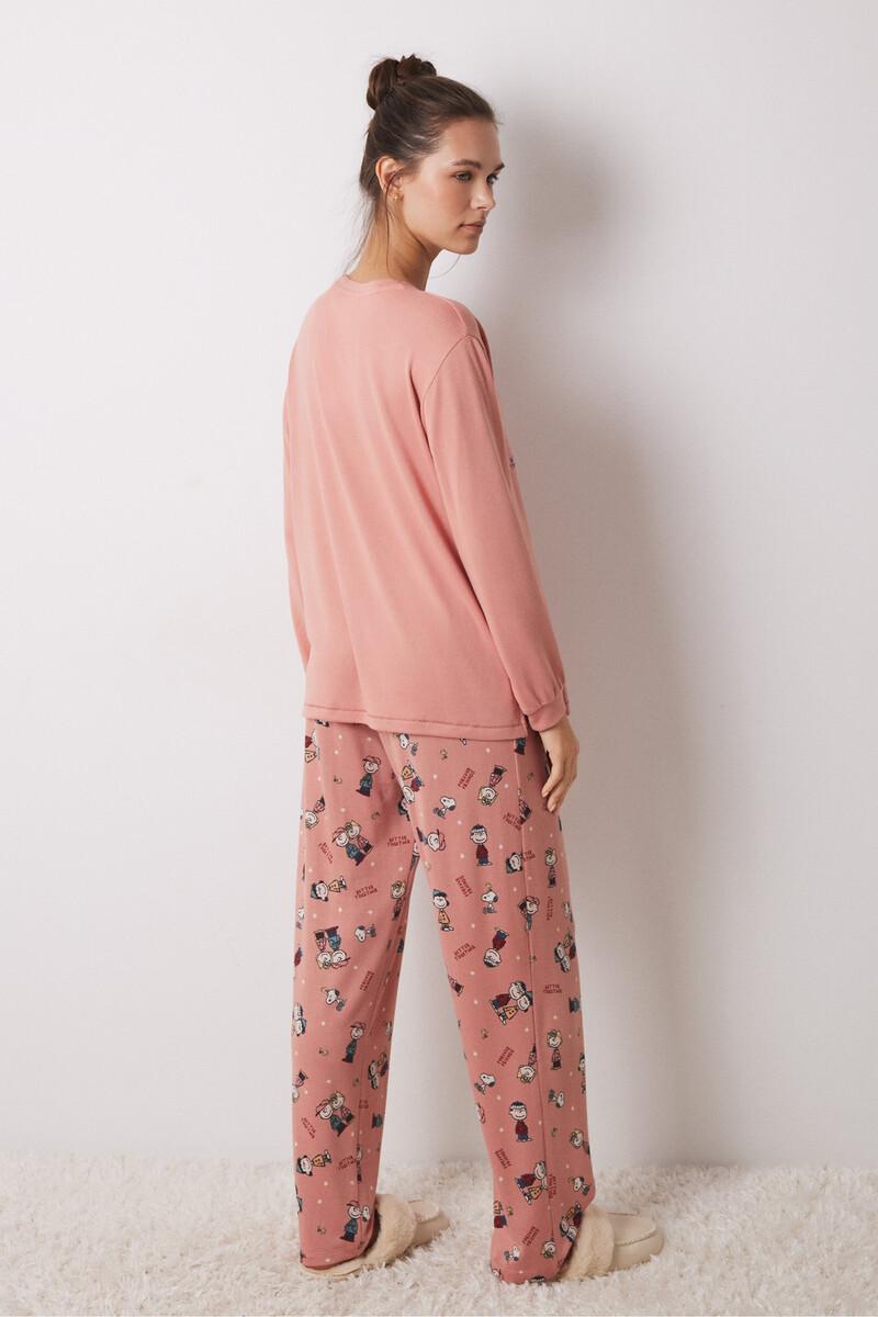 women'secret Pijama largo súper soft rosa Snoopy Ofertas de temporada