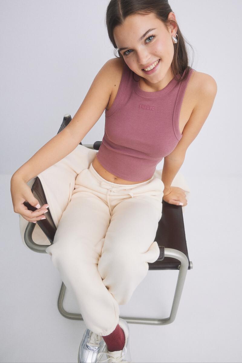women'secret Pantalón jogger felpa amarillo claro Grandes ahorros