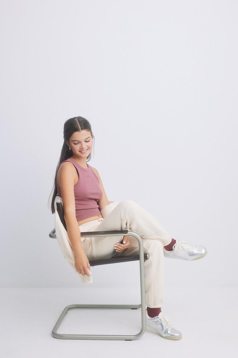 women'secret Pantalón jogger felpa amarillo claro Grandes ahorros