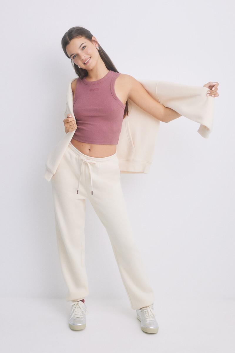 women'secret Pantalón jogger felpa amarillo claro Grandes ahorros
