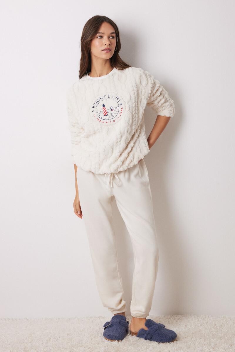 women'secret Pijama largo borreguito y polar suave Rebajas de fin de temporada