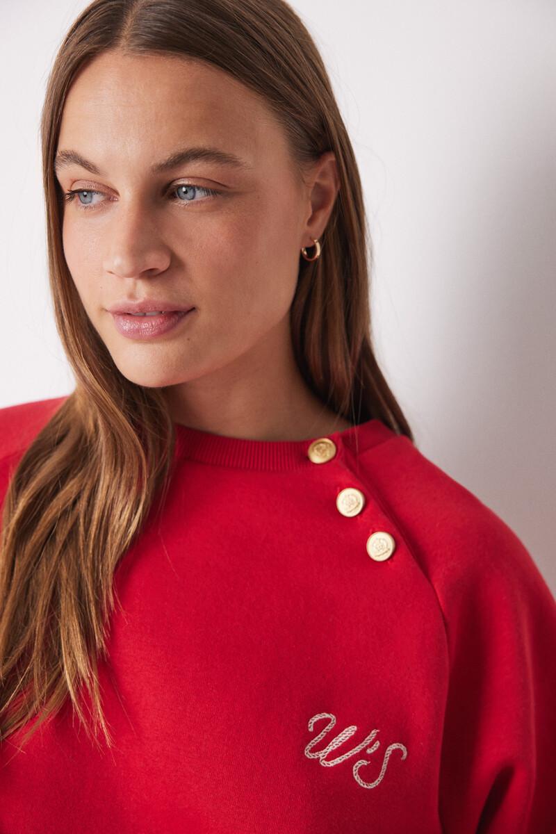 women'secret Sudadera felpa algodón roja Ofertas