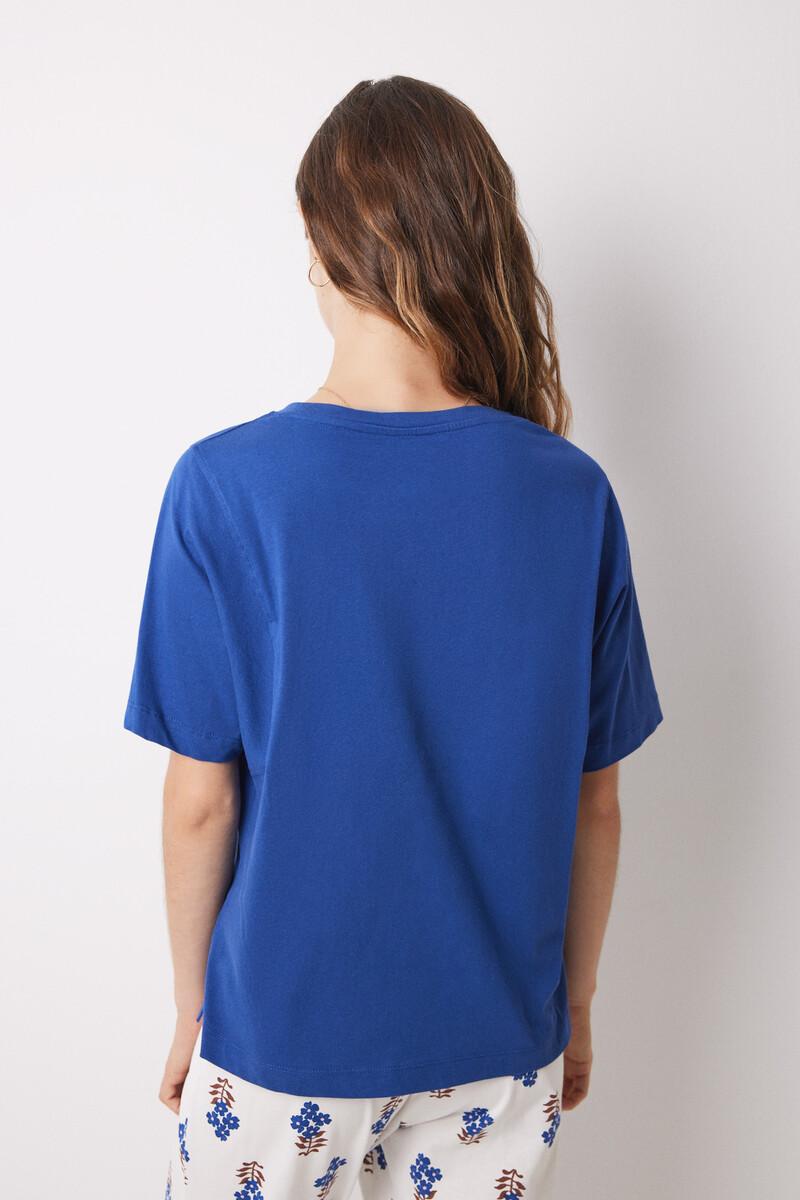 women'secret Camiseta manga corta 100% algodón azul Rebajas baratas