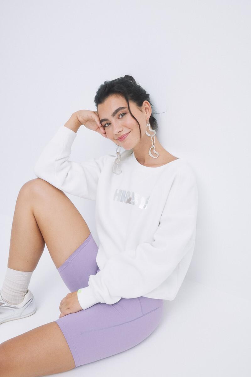 women'secret Sudadera felpa marfil logo Rebajas de fábrica