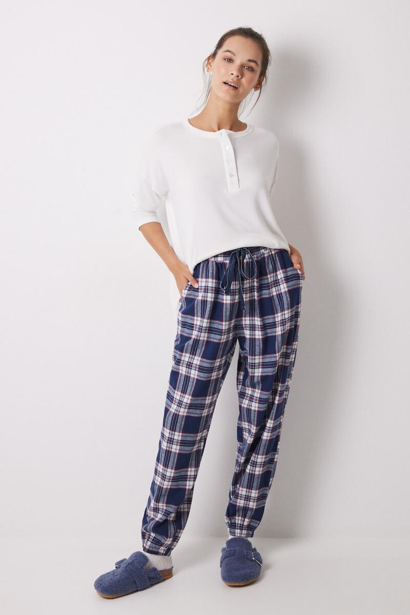 women'secret Pantalón carrot 100% algodón cuadros Los más vendidos