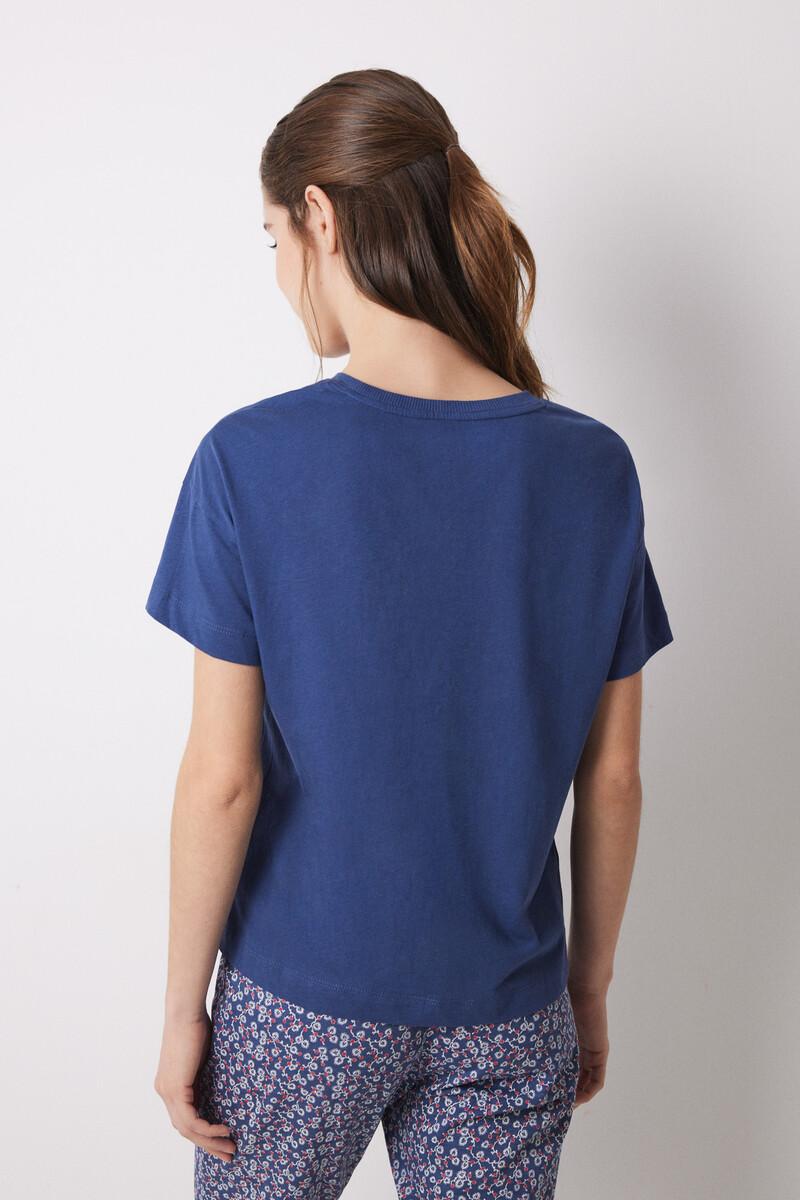 women'secret Camiseta manga corta azul Sailor Descuento