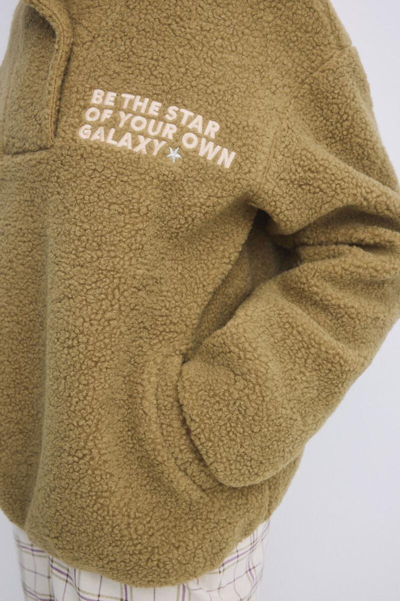 women'secret Sudadera corta borreguito kaki Tienda