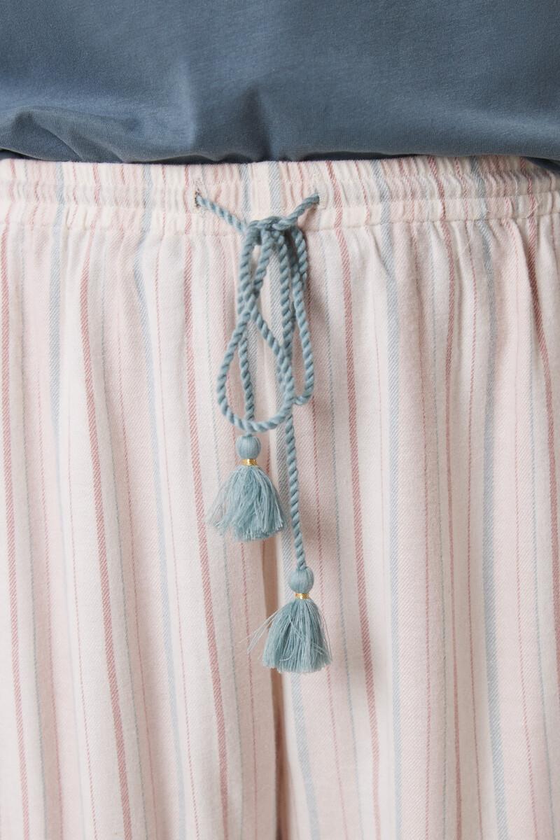 women'secret Pantalón largo franela rayas multicolor Rebajas top