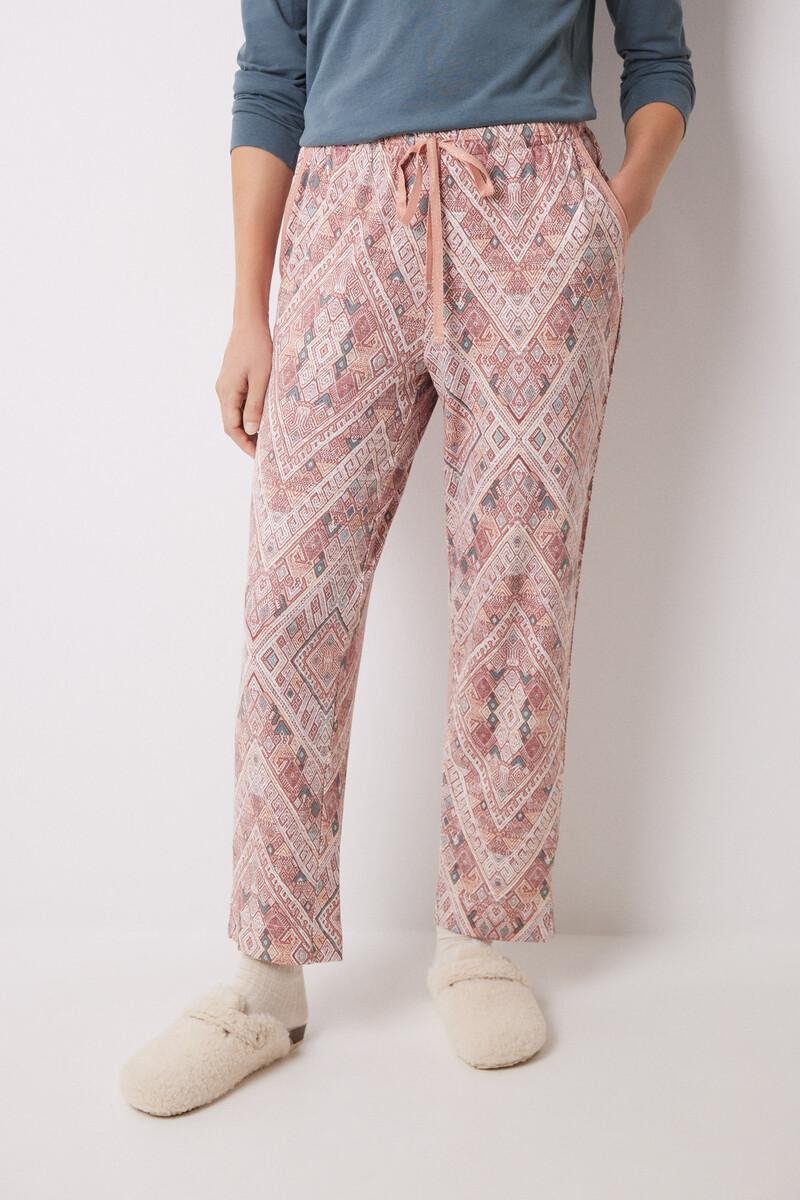 women'secret Pantalón carrot rosa súper soft Envío gratis