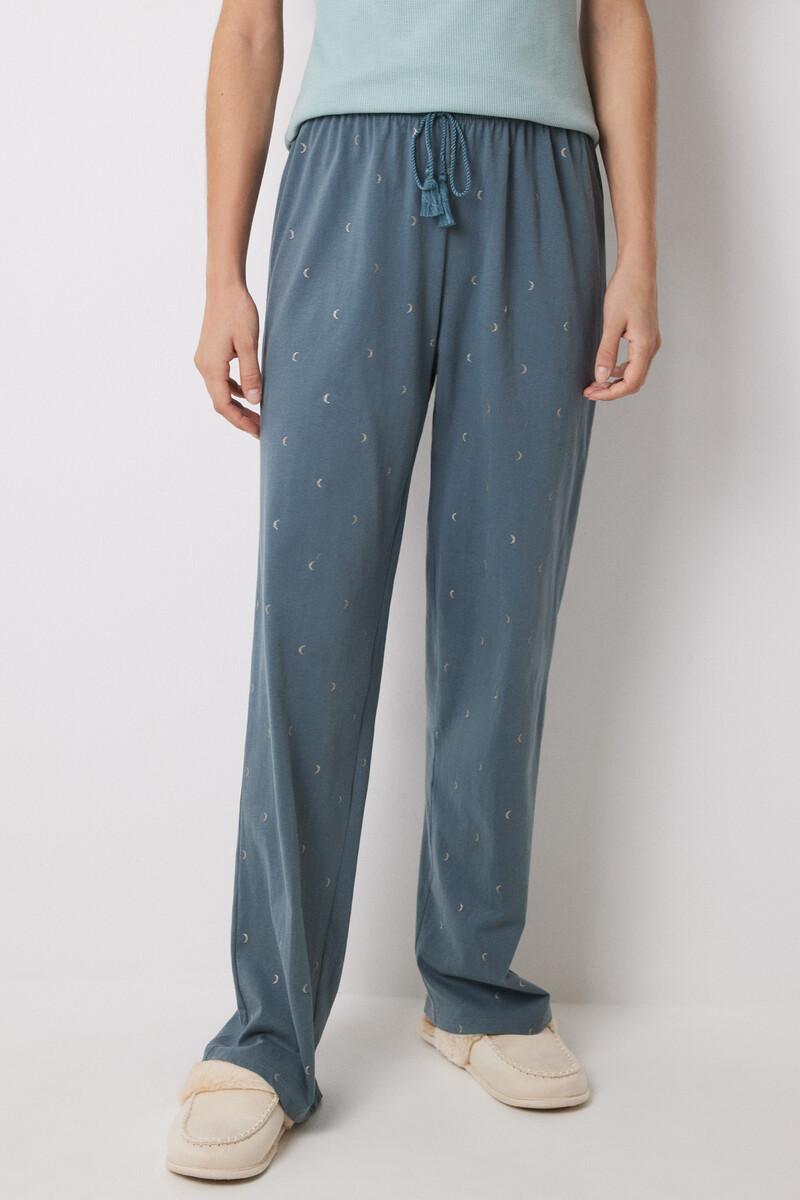 women'secret Pantalón largo 100% algodón verde Últimos 3 días