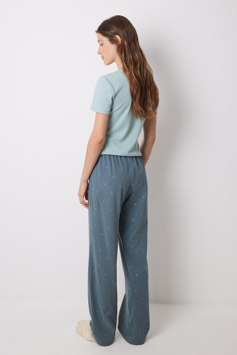 women'secret Pantalón largo 100% algodón verde Últimos 3 días