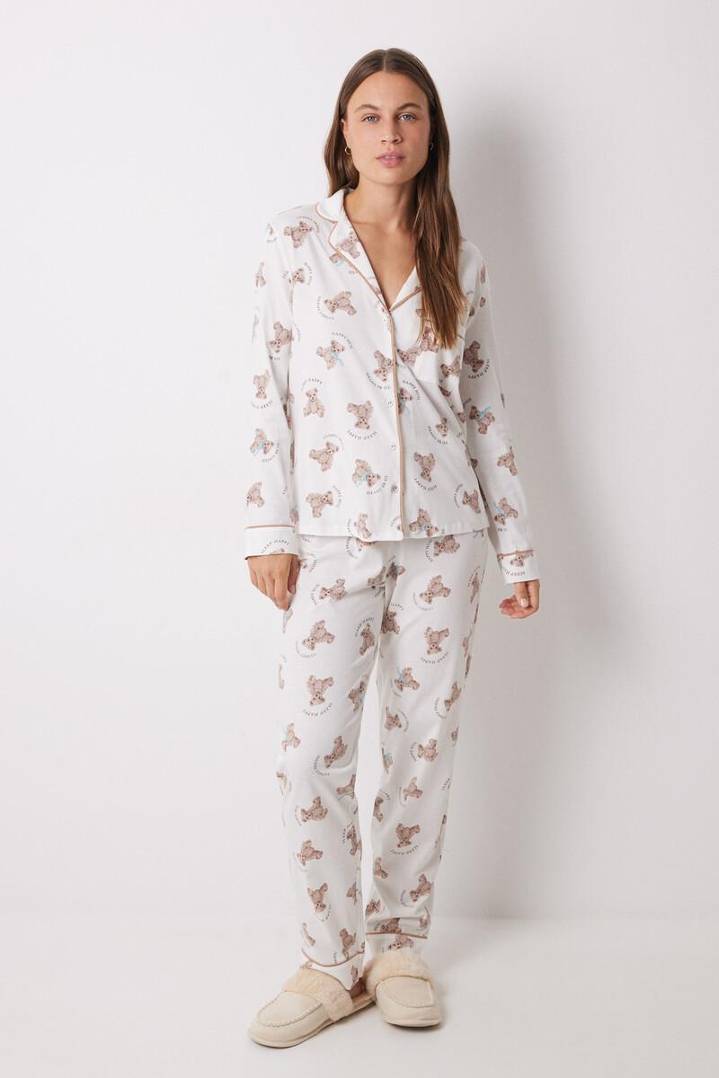 women'secret Pijama largo camisero 100% algodón ositos Últimos 2 días