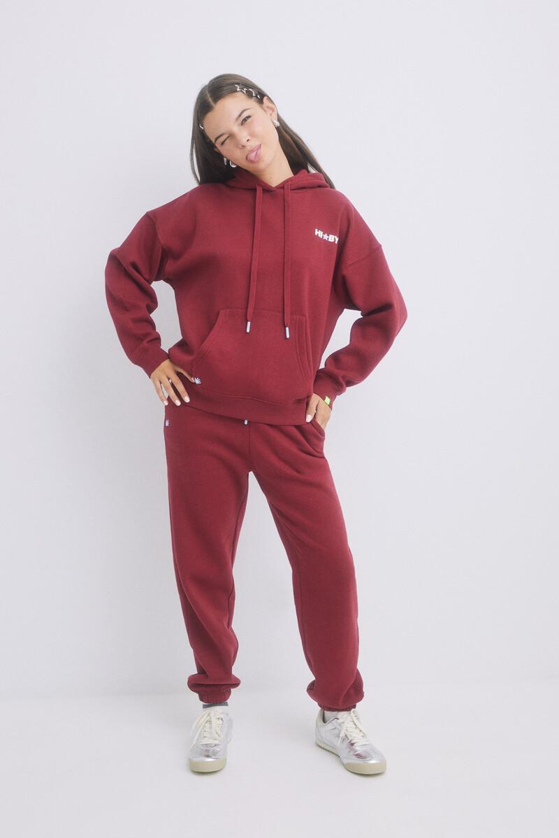 women'secret Pantalón jogger felpa rojo Superdescuento